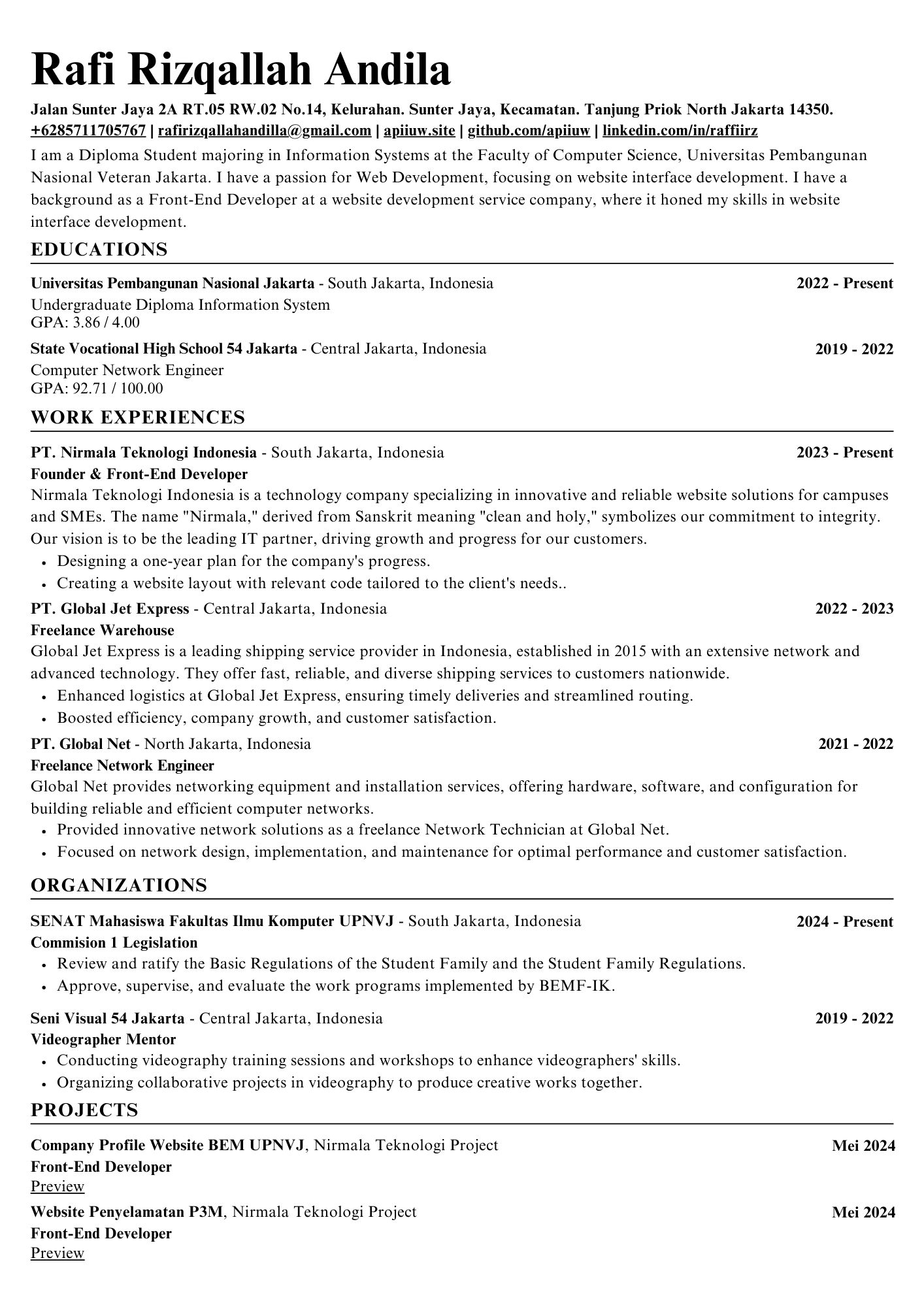 Curriculum Vitae ATS